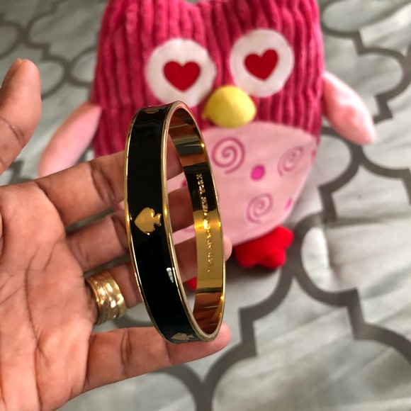 kate spade Jewelry - KATE SPADE Black and Gold Bangle